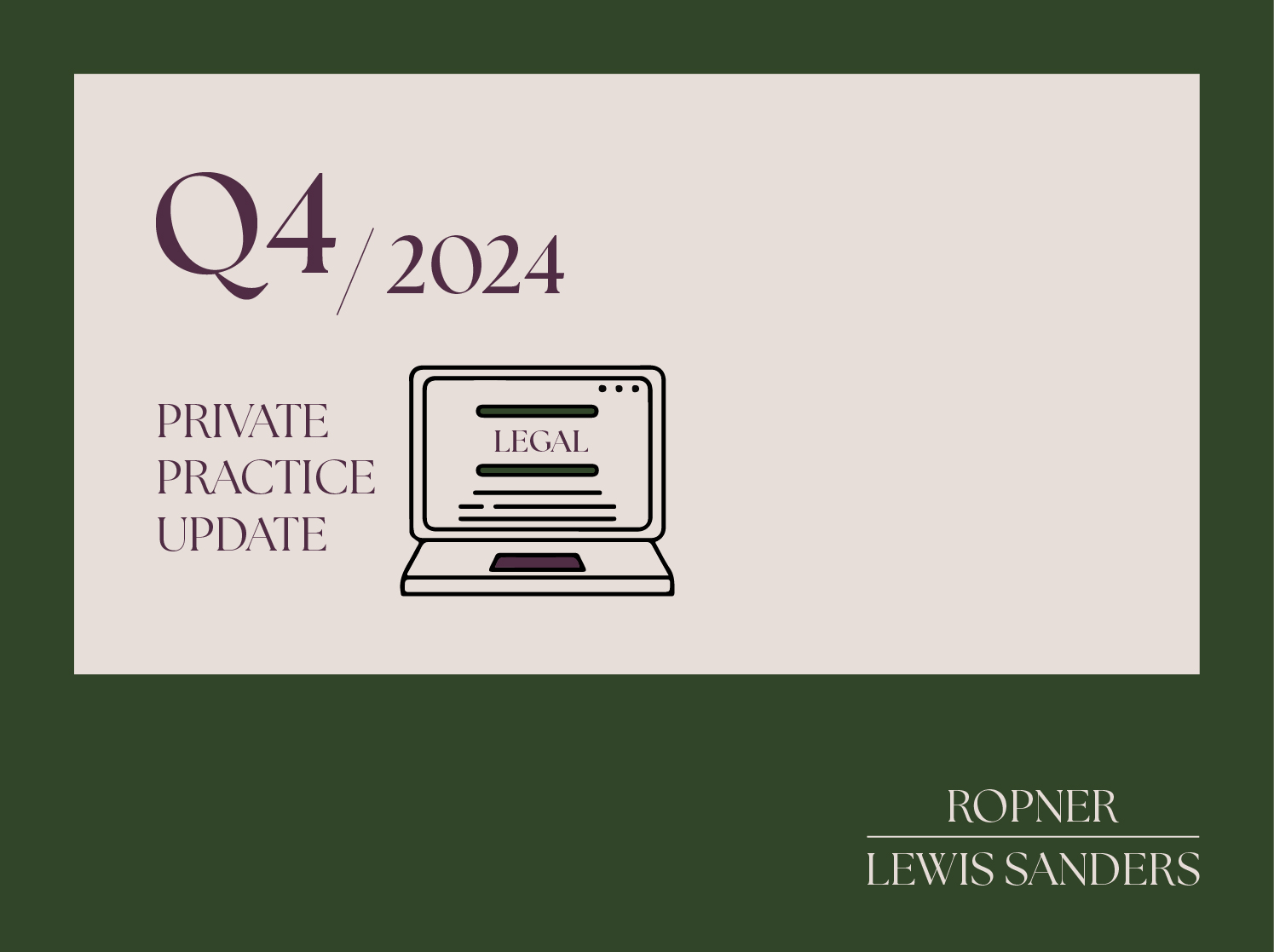 Private Practice Update | Q4 2024